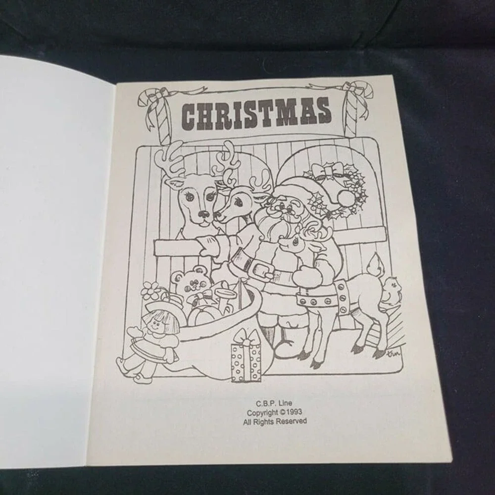 Playmore Christmas Activity Coloring Dot to Dot Book Set Kids Multi 1993 Vintage